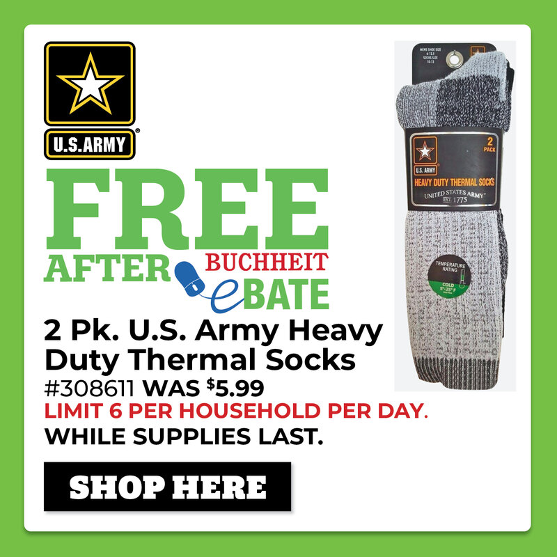 2 Pk. U.S. Army Heavy Duty Thermal Socks